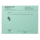 Bloc-note Custom Prescription Notepad – Editable Doctor RX  (Devant)