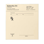 Bloc-note Custom Prescription Notepad – Editable Doctor RX  (Devant)