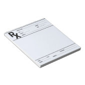 Bloc-note Custom Prescription Pad for Doctor Pharmacist Rx  (Incliné)