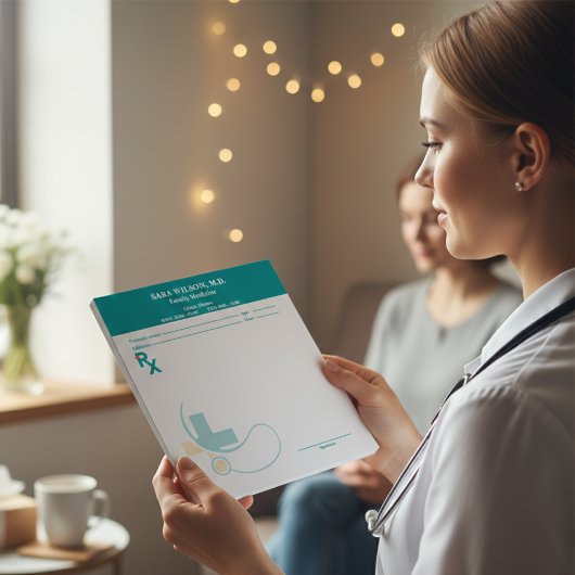 Bloc-note Custom Prescription Pad Template | Editable RX Not