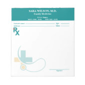 Bloc-note Custom Prescription Pad Template | Editable RX Not (Devant)