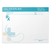 Bloc-note Custom Prescription Pad Template | Editable RX Not (Devant)