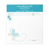 Bloc-note Custom Prescription Pad Template | Editable RX Not (Devant)