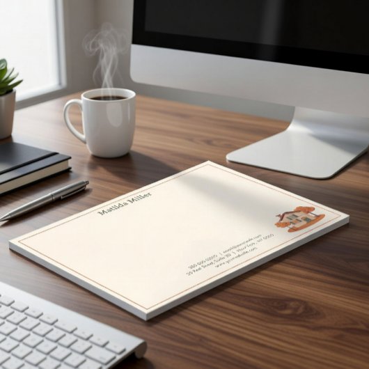 Bloc-note Custom Real Estate Autumn House Notepad