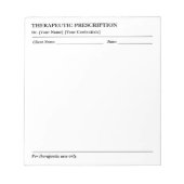 Bloc-note Custom Therapeutic Prescription Note Pad for Docto (Devant)