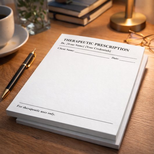 Bloc-note Custom Therapeutic Prescription Note Pad for Docto