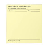 Bloc-note Custom Therapeutic Prescription Note Pad for Docto (Devant)