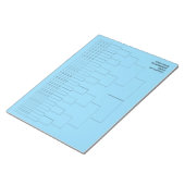 Bloc-note Custom tournament draw template for 64 players (Incliné)