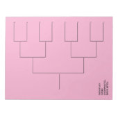 Bloc-note Custom tournament draw template for 8 players (Devant)