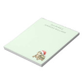 Bloc-note Custom Watercolor Christmas Tortoise Santa Hat (Tourné)