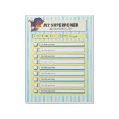 Bloc-note Customisable ADHD KIds Daily Checklist Notepad (Tourné)
