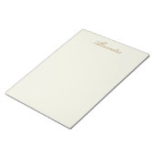 Bloc-note Customise de couleur solide ivoire (Incliné)