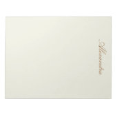 Bloc-note Customise de couleur solide ivoire (Devant)