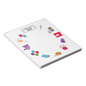 Bloc-note Customisez l'étiquette cousent juste (Incliné)