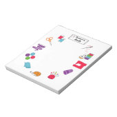 Bloc-note Customisez l'étiquette cousent juste (Tourné)