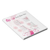 Bloc-note Customisez votre fiche/carte Bunco (Incliné)