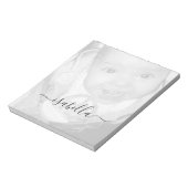 Bloc-note Customisez votre photo noir blanc Nom du monogramm (Tourné)