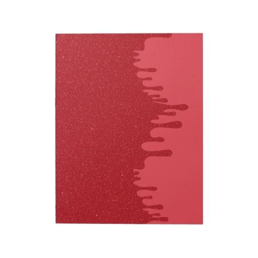 Bloc-note Customizable Dripping Tomato Red Notepad (Tourné)