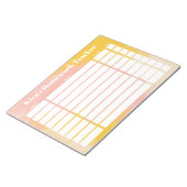 Bloc-note Customizable Homework Tracker Notepad (Incliné)