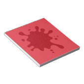 Bloc-note Customizable Red Ink Splash Notepad (Incliné)