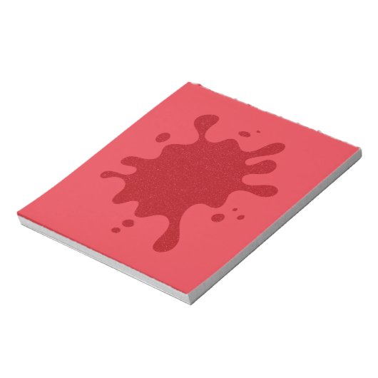 Bloc-note Customizable Red Ink Splash Notepad (Tourné)