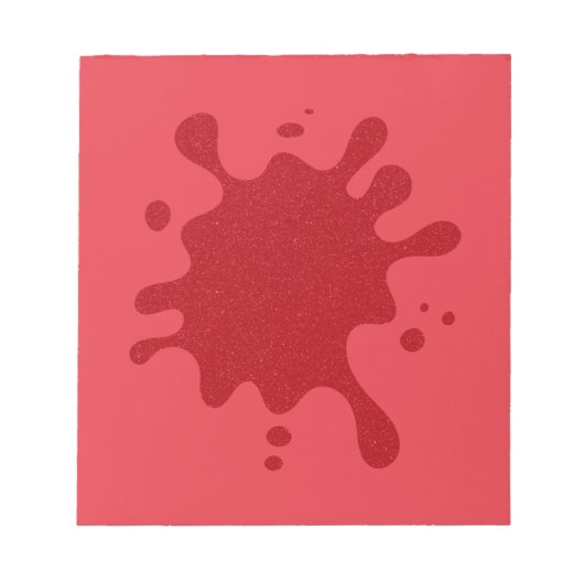 Bloc-note Customizable Red Ink Splash Notepad (Devant)