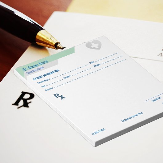 Bloc-note Customizable RX Pad for Doctors - Prescription Pad