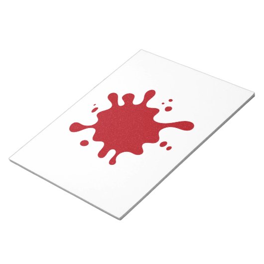 Bloc-note Customizable Tomato Red Splash Notepad (Incliné)