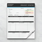 Bloc-note Customized Project Status Report Template Notepad