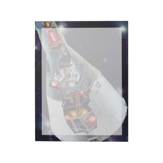 Bloc-note Cutaway Un Appareil Spacecraft Gemini À Deux Perso (Tourné)