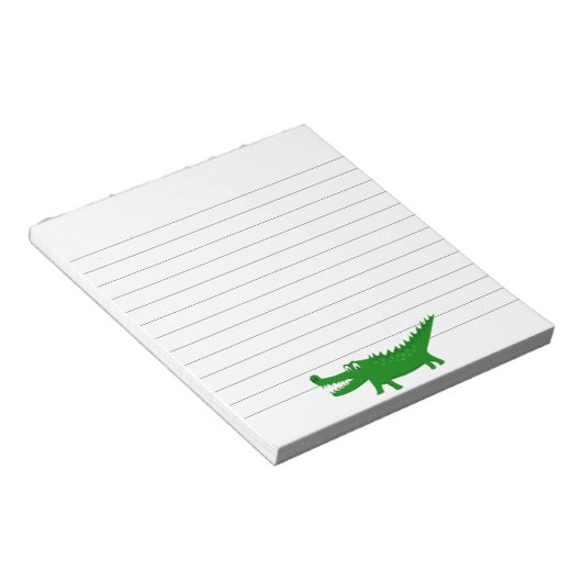 Bloc-note Cute Alligator Drawing Custom Lined (Incliné)