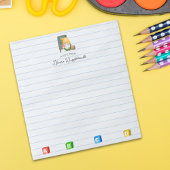 Bloc-note Cute Aquarelle Gnome Enseignant Avec Cubes ABCD