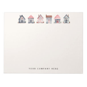 Bloc-note Cute Aquarelle Maisons Immobilier