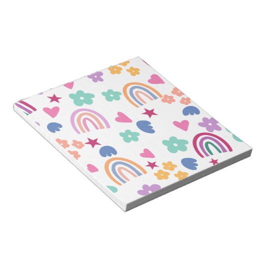 Bloc-note Cute arc-en-ciel (Incliné)