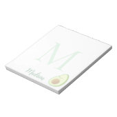 Bloc-note Cute Avocado Custom Name Initial  (Tourné)