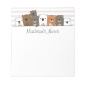 Bloc-note Cute Bears Personnalisé (Devant)