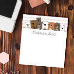 Bloc-note Cute Bears Personnalisé<br><div class="desc">Personnalisez facilement ce bloc-notes avec votre nom et votre titre personnalisés. Le design est composé d'une bande de mignons ours dessinés à la main.</div>