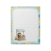 Bloc-note Cute Bee Lemonade Stand Full Page Lined Stationery (Tourné)