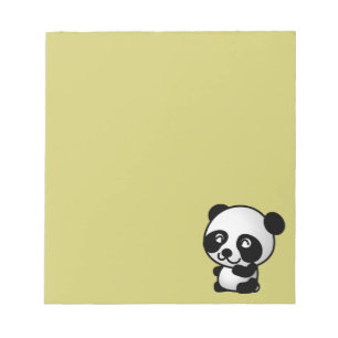 Bloc-note Cute black and white happy panda bear