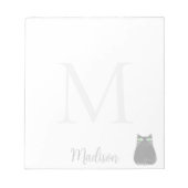 Bloc-note Cute Black Cat Custom Name Initial  (Devant)