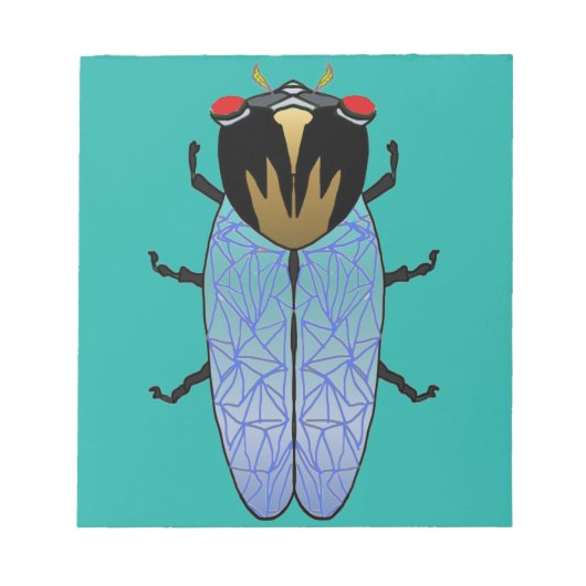 Bloc-note Cute Black Cicada (Devant)