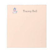 Bloc-note Cute blanc licorne rose (Devant)