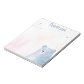 Bloc-note Cute Bleu Ours doux pastel arrière - plan (Tourné)