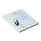 Bloc-note Cute Blue Baby Boy Stork (Incliné)