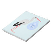 Bloc-note Cute Blue Baby Boy Stork (Tourné)