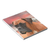 Bloc-note Cute Boxer Dog Eau Couleur Huile Peinture Art (Incliné)