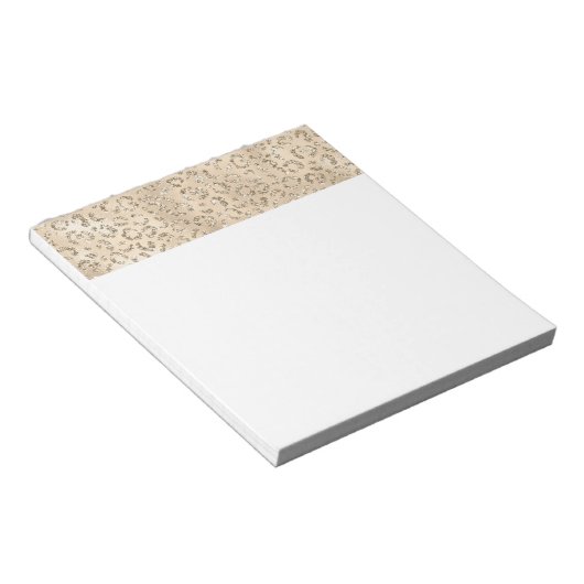 Bloc-note Cute brown Cheetah Leopard Skin Print Pattern (Incliné)