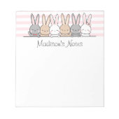 Bloc-note Cute Bunnies Personnalisé (Devant)