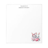 Bloc-note Cute Bunnies Sharing a Heart (Devant)