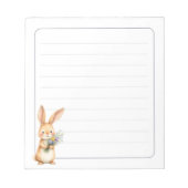 Bloc-note Cute Bunny Rabbit with Flowers Lined 5.5 x 6 (Devant)